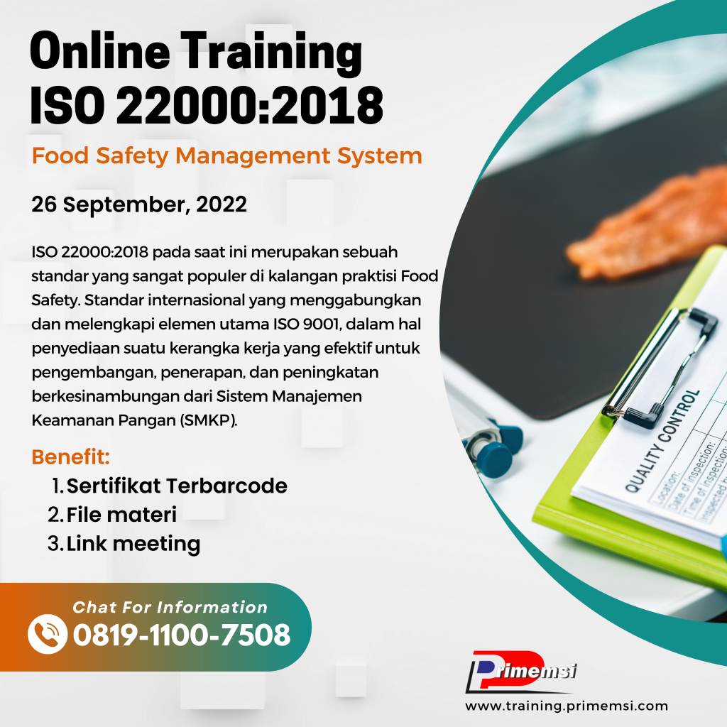 brosur training iso 22000:2018